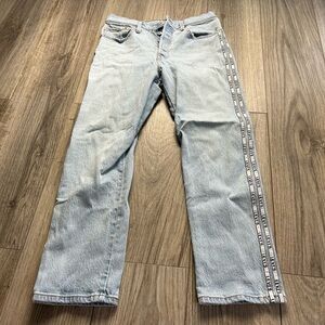 Levi's 501‎ Original Premium Sport Stripe Cropped Jeans